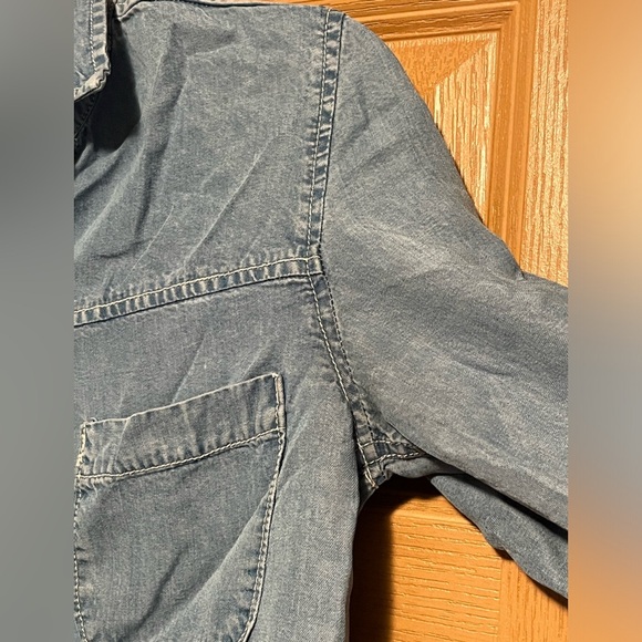 Anthropologie Holding Horses Chambray Tunic Button Down Shirt - Picture 8 of 10